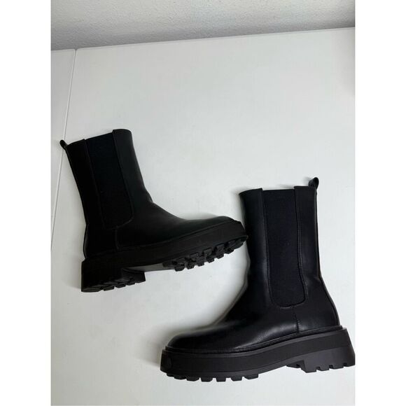 EVEN & ODD WOMENS ANKLE BOOTS BLACK LEATHER SIZE 39EU/ 8,5 US See Description - Picture 9 of 16